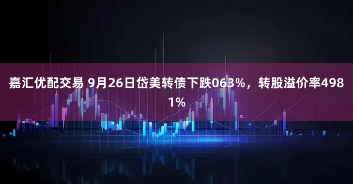嘉汇优配交易 9月26日岱美转债下跌063%，转股溢价率4981%